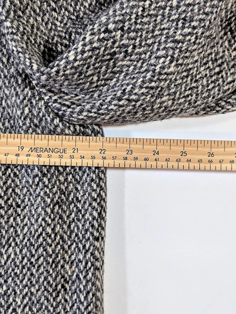 Forecaster of Boston Vintage Tweed Pea Coat Gray Double Breasted Women's Size 10 - Picture 10 of 12